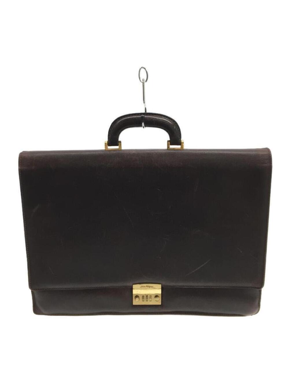Salvatore Ferragamo Briefcase Leather Brown